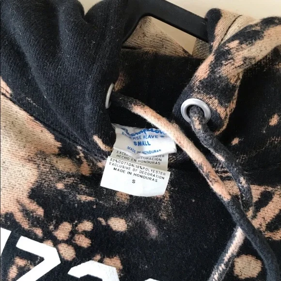 Acid washed champion hoodie